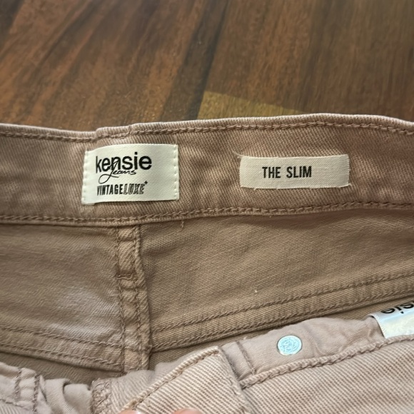 Kensie Jeans Vintage Luxe The Slim Blush or Mauve Pink 2/26 Straight Slim Jeans - Picture 6 of 12